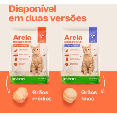 Meau Biodegradável Grãos Finos