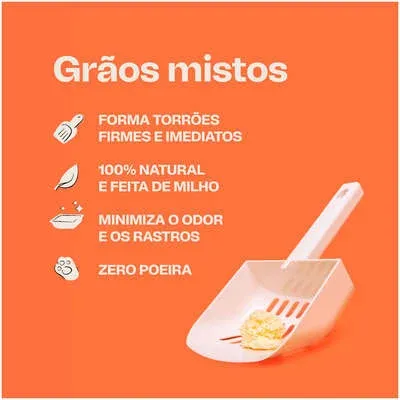 Meau Biodegradável Grãos Mistos